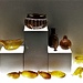 Una parte della ricca collezione di vetri romani del museo.