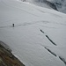 Uebergang vom Fussweg Roter Boden auf den Gletscher.