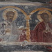 Jgheaburi - Im Inneren der Höhlenkirche des Klosters, Mănăstirea Corbii de Piatră, befinden sich einige schöne Fresken. Da es allerdings (und nicht ganz überraschend) sehr dunkel in dem - aus dem Fels gehauenen - Raum ist, empfiehlt sich die Mitnahme einer Lampe oder eine lange Belichtungszeit ;-). Foto vom 13.07.2018.