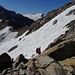 oberhalb des Gletschers; Blick zum Südgrat hinüber