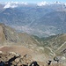 Dalla vetta si ha questa vista straordinaria su Aosta, oltre 3000 metri più in basso