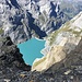 Vue plongeante sur le Limmerensee depuis les alentours de la Kistenpasshütte, 900m plus haut.