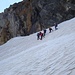 Die Gruppe an der steilsten Stelle (ca. 35 Grad)