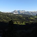 Ein erster freier Ausblick zum Alpstein.