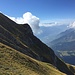 Im weiteren Aufstieg öffnet sich der Blick Richtung Mont Blanc