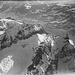 Flugaufnahme des Gamsbergs und des Sichelchamms von NO aus 3000m Höhe, Foto von Walter Mittelholzer, 1919 (ETH Bibliothek, Bildarchiv)