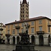 L'alto campanile di Santo Stefano del secolo XI, rimane l'unica vestigia, insieme al Battistero, del notevole complesso di edifici romanici della Pieve di Biella, una delle più antiche della diocesi di Vercelli (IV - V secolo). La chiesa di Santo Stefano venne infatti demolita nel 1872.