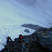 Rückblick in die steile Passage des Lagginhorngletschers.