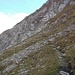 Ein Steig führt in die steile Nordflanke der Silberspitze.