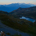 erstes Licht am Mont Blanc von der Cab. de Fenestral aus