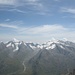 Aussicht vom Gampleskogel nach Südosten. Die hohen Berge v.l.n.r. Granatenkogel 3318 m, Hochfirst 3403 m, Liebener Spitze 3399 m, Hinterer Seelenkogel 3470 m