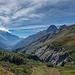 La vallée de Chamonix. A droite, les Aiguilles Rouges