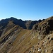 Rückblick aus dem Gipfelhang der Mele zum Deferegger Riegel.