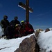 Die Gruppe (Urs, Daniel, Christoph, Trixi, Alex K., ich ([u mali]) und Alex v. S.) auf dem Gipfel.