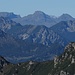 Zoom zur Alvierkette, dazwischen Liechtensteiner Rätikon.