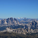 Du sommet, vue sur le Cristallo (Cortina) et le massif autrichein des Hohe Tauern.