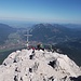 Das Kreuz am Gipfel der Alpspitze über Garmisch