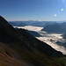Nebelmeer über dem Vierwaldstätterseee im Rückblick zum Pilatus