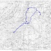 Becca d'Aver e Cima Longhede:la traccia su carta topografica della Regione Valle d'Aosta.