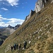 Steilabstieg im Sunnigen First - mit bemerkenswerten Felsformationen