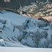 im Zoom ist der WEg durch den Gletscherbruch gut zu erkennen. Teilweise ist es verdammt schmal und ziemlich steil