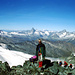 Blick Südwest - West - die 4000er Runde über Zermatt. <br />82km entfernt der MontBlanc 