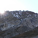Blick hinauf zum Strel Nordgipfel während dem Abstieg.<br />---<br />View back up to the Strel north summit during my descent.