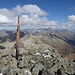 Gipfel Schwarzhorn mit kaputtem Kreuz, wahrscheinlich Blitzschlag