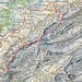 Route ab GPS<br />Schwarz markiert, wäre via Oberhofeld