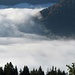 Der Nebel floss wie über eine Stromschnelle vom Obertoggenburg nach Stein hinunter