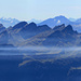 Panorama of the Alvier mountains and the Alps of St.Gallen / Graubünden, Italy and Austria