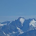 Blick vom Piz Beverin: Piz Bernina mit Biancograt