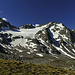 Blick von der Sesvennascharte auf unser Ziel, den Piz Sesvenna 