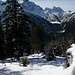 Abfahrt von Schönalmjoch, Blick Richtung Karwendel