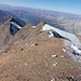 Blick von der Hinteren Weißspitze über den Grat, der zur Vorderen Weißspitze führt