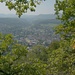 Aussicht von der Roti Flue (533,8m) auf Liestal (329m).