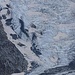 Close up auf Gletscherstrukturen am Piz Bernina.