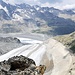Tiefblick auf den Pers-Gletscher vom Piz Trovat.