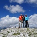 das Trio auf dem höchsten Gipfel der viertägigen "Bergexkursion" nach Klosters