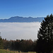 im Nebel war ich nur gerade einmal ca. 30 Minuten, Blick nach Liechtenstein