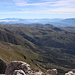 Pizzo Cefalone - Ausblick am Gipfel in etwa südöstliche/südliche Richtung. Im Hintergrund ist die Majella mit dem Monte Amaro zu sehen.
