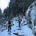 neve scarsa sul sentiero per il piz chalchagn e la boval