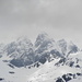 Der gewaltige Piz Buin im Silvrettagebirge als Wetterscheide - Südlich davon blieb´s trocken