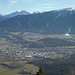 Blick nach Bruneck, darüber der Kronplatz
