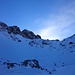 Viel Schnee beim Abstieg von der Bochetta di Valmala.