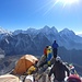 Camp II mit fünf netten Sherpas