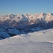 Ich habe den Gipfelkamm erreicht: Blick in die Berchtesgadener Alpen