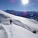 Verweht: Mächtig Schnee auf dem Alpsträsschen nach Obere Seewle. 