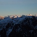 Blick in östliche Richtung zu Bergen der Dolomiten
