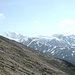 Il Monte Tabòr (2079 m), con la dorsale SW innevata, visto dal Rifugio Croce di Campo.